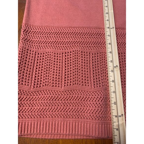 Rachel Zoe Womens Midi Skirt Soft Girl Dollette Medium Coral Cotton & Acrylic Bl - Picture 4 of 9